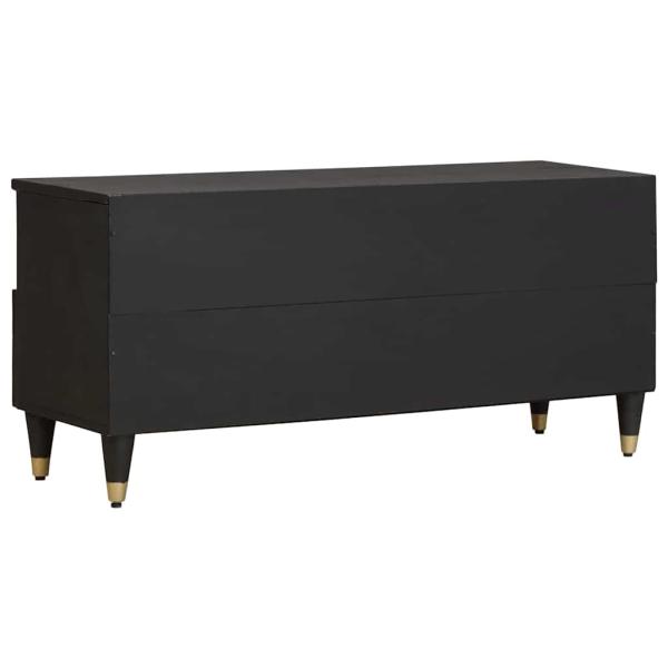TV-Schränk Schwarz 100 x 33 x 46 cm Massivholz Mango