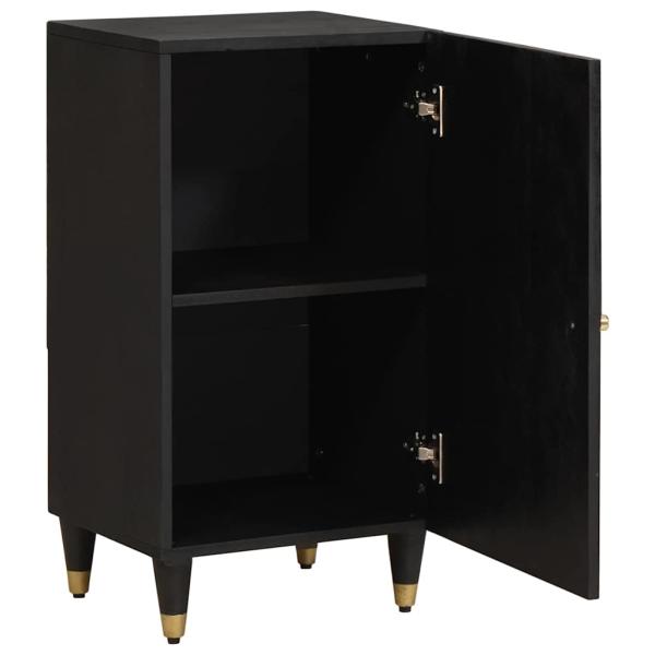 Sideboard mit Regal Schwarz 40 x 33 x 75 cm Massivholz Mango