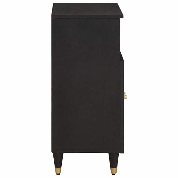 Sideboard mit Regal Schwarz 60 x 33 x 75 cm Massivholz Mango