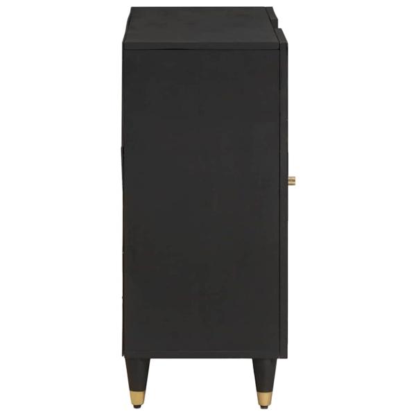 Sideboard mit Regal Schwarz 90 x 33 x 75 cm Massivholz Mango