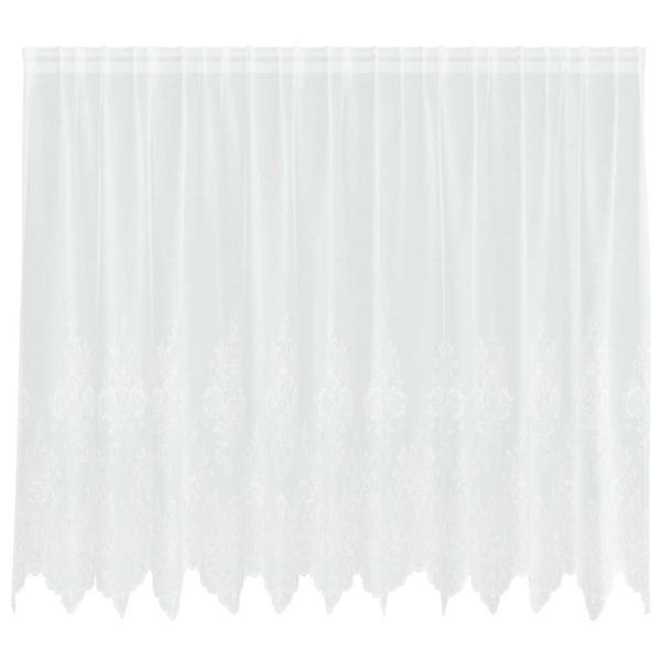 Spitzenvorhang mit Vorhängen Weiß 300 x 140 cm Polyester