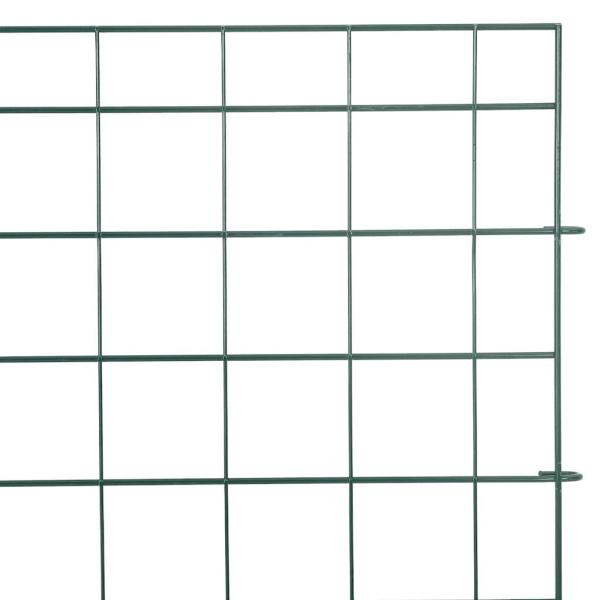 Teichzaun Set 5 pcs Grün 100 x 50 cm Stahl