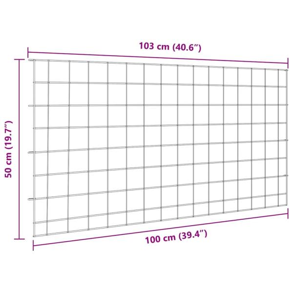 Teichzaun Set 5 pcs Grün 100 x 50 cm Stahl