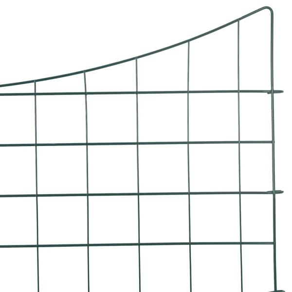 Teichzaun Set 5 stk. 100 x 50 cm Stahl Grün