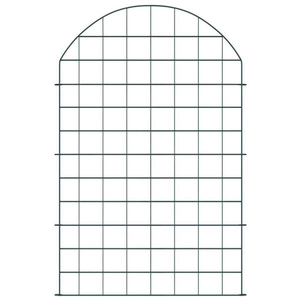 Teichzaun Set 8 pcs Grün 50 x 80 cm Stahl