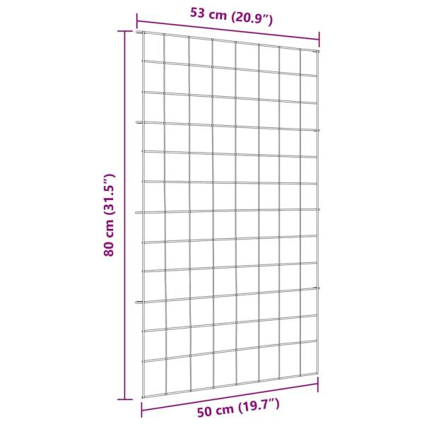 Teichzaun Set 8 pcs Grün 50 x 80 cm Stahl