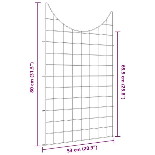 Teichzaun Set 8 pcs Grün 50 x 80 cm Stahl