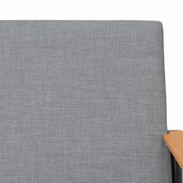Sessel Hellgrau 59 x 75 x 78 cm Stoff