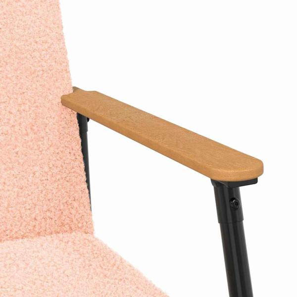 Sessel Rosa 59 x 75 x 78 cm Lockiger wollähnlicher Stoff