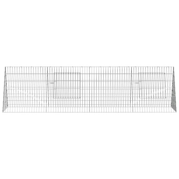 Hasenkäfig Silber 215 x 55 x 55 cm Verzinkter Stahl