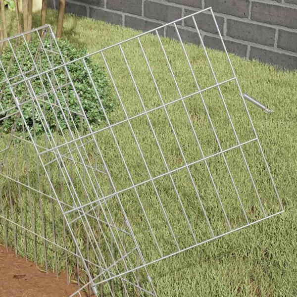 Hasenkäfig Silber 215 x 55 x 55 cm Verzinkter Stahl