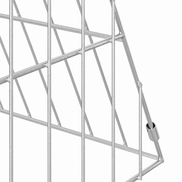 Hasenkäfig Silber 215 x 55 x 55 cm Verzinkter Stahl