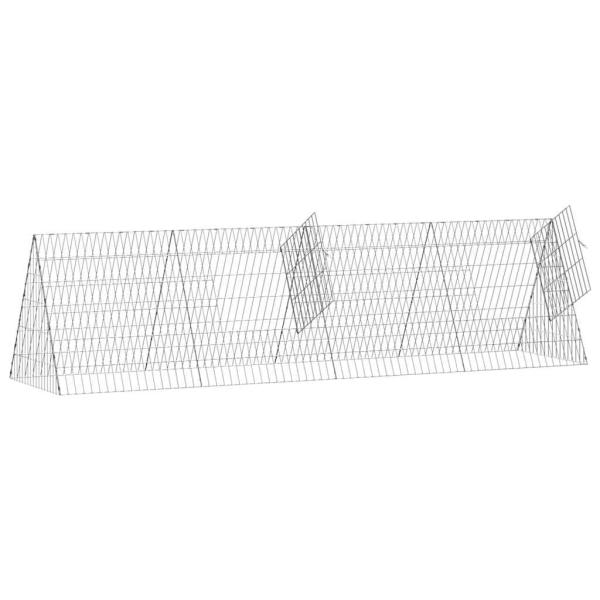 Hasenkäfig Silber 215 x 55 x 55 cm Verzinkter Stahl
