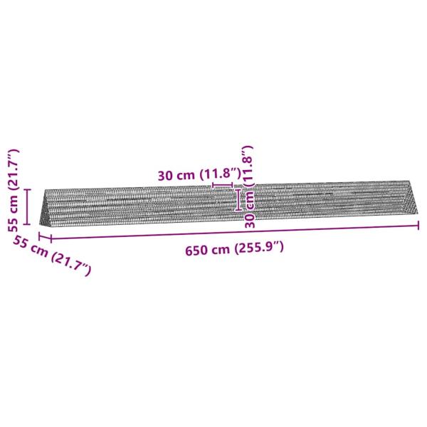 Hasenkäfig Silber 650 x 55 x 55 cm Verzinkter Stahl