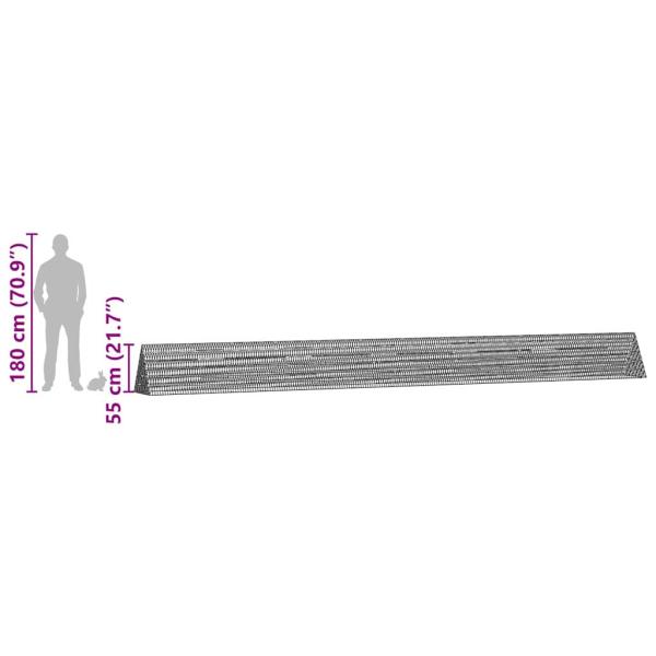 Hasenkäfig Silber 650 x 55 x 55 cm Verzinkter Stahl