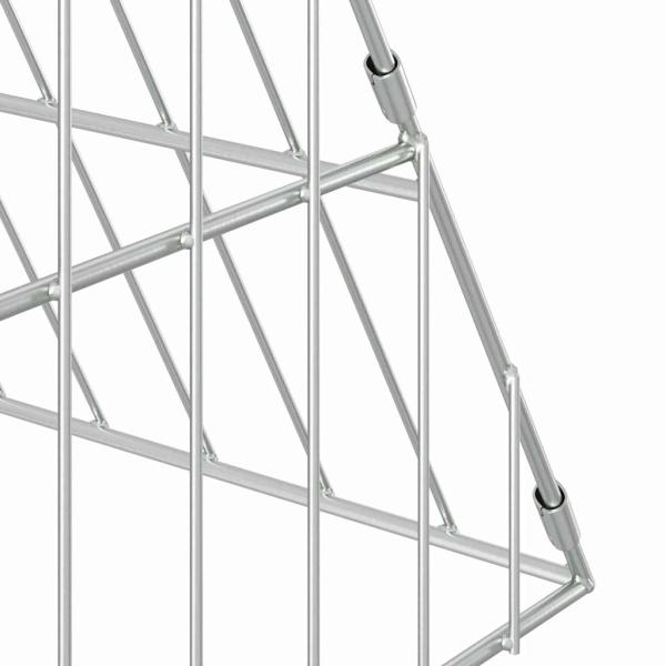 Hasenkäfig Silber 215 x 100 x 85 cm Verzinkter Stahl