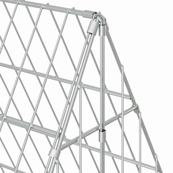 Hasenkäfig Silber 215 x 100 x 85 cm Verzinkter Stahl