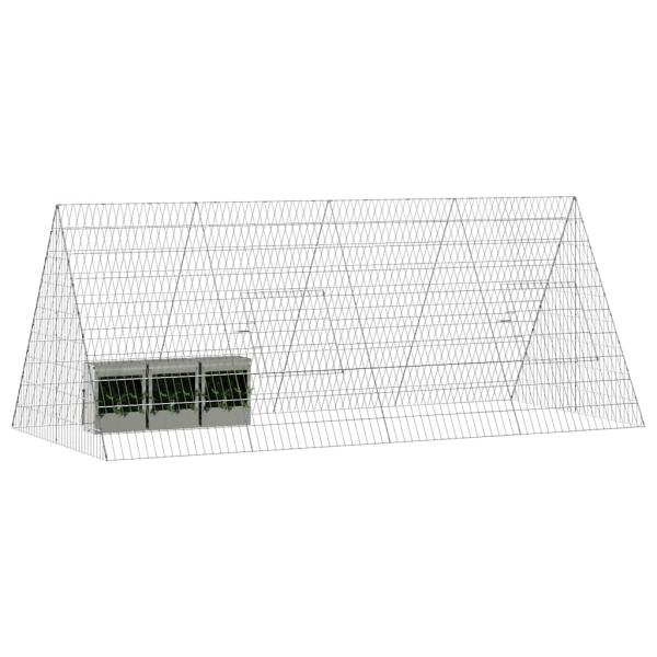 Hasenkäfig Silber 215 x 100 x 85 cm Verzinkter Stahl