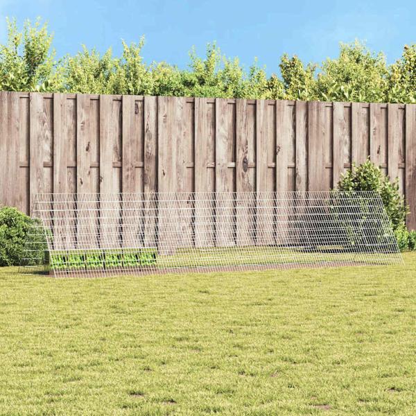 ARDEBO.de - Hasenkäfig Silber 215 x 100 x 85 cm Verzinkter Stahl