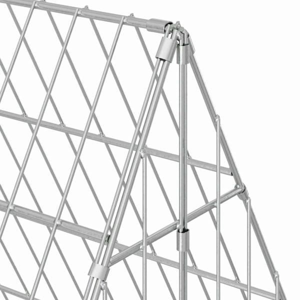 Hasenkäfig Silber 430 x 100 x 85 cm Verzinkter Stahl