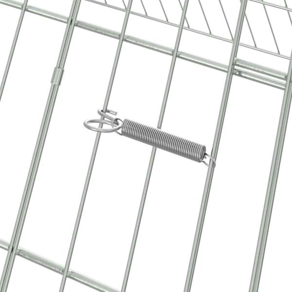 Hasenkäfig Silber 215 x 100 x 85 cm Verzinkter Stahl