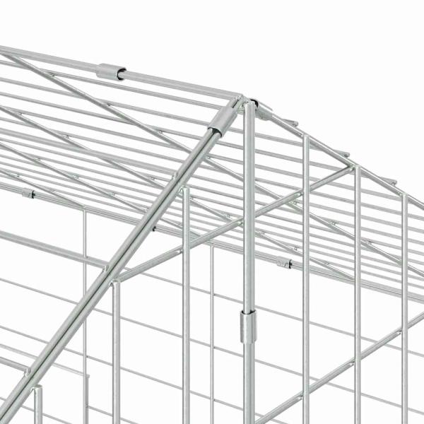 Hasenkäfig Silber 400 x 78 x 78 cm Verzinkter Stahl