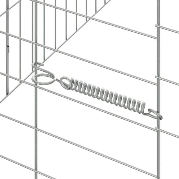 Hasenkäfig Silber 100 x 78 x 78 cm Verzinkter Stahl