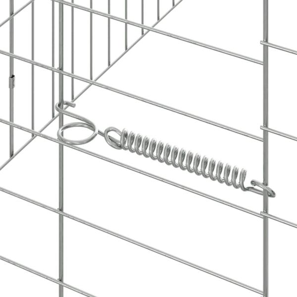 Hasenkäfig Silber 200 x 78 x 78 cm Verzinkter Stahl
