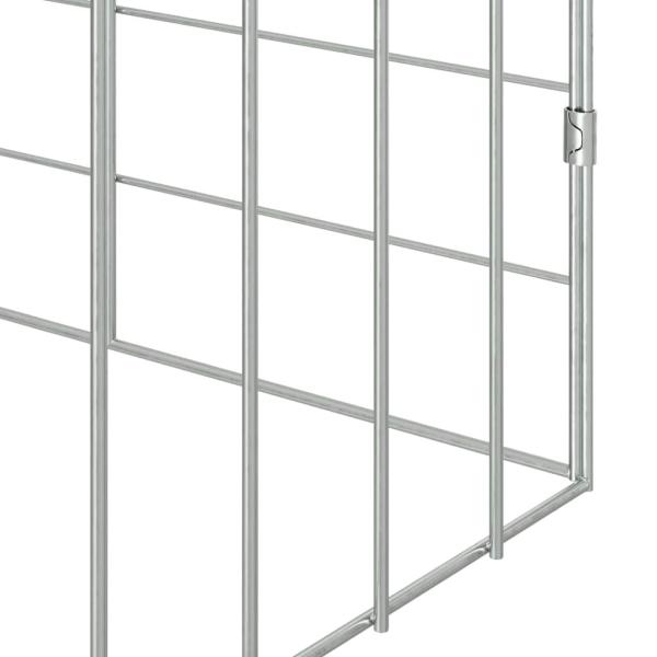 Hasenkäfig Silber 200 x 78 x 78 cm Verzinkter Stahl