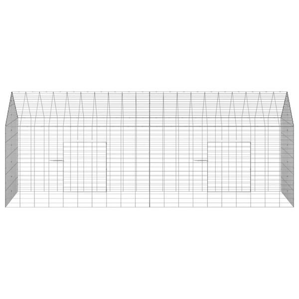Hasenkäfig Silber 400 x 78 x 78 cm Verzinkter Stahl