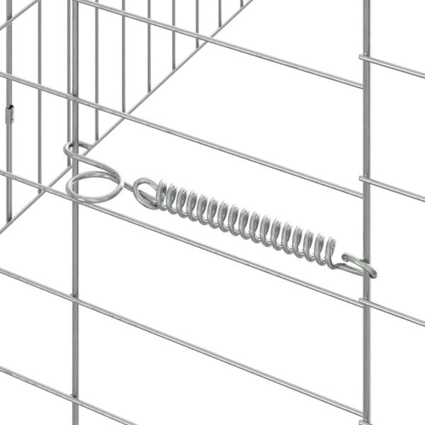 Hasenkäfig Silber 400 x 78 x 78 cm Verzinkter Stahl
