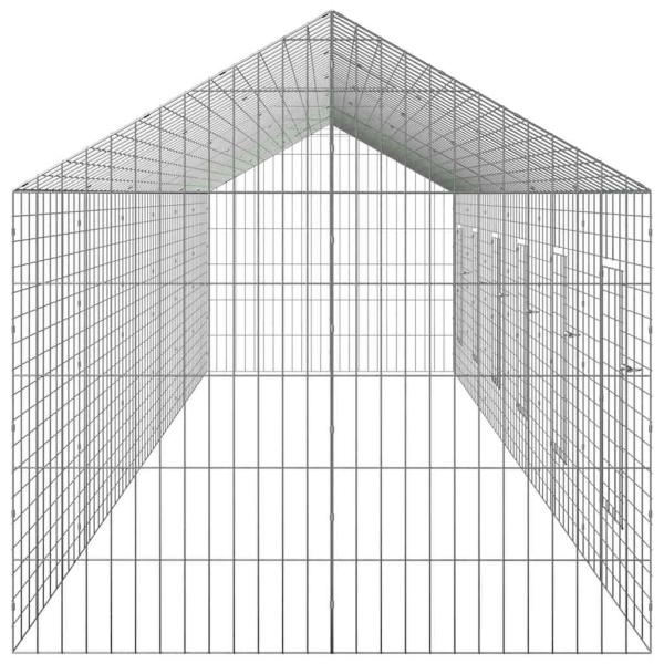 Hasenkäfig Silber 400 x 78 x 78 cm Verzinkter Stahl