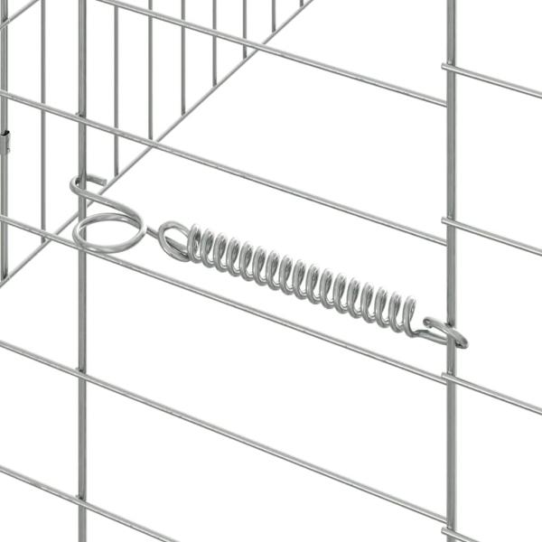 Hasenkäfig Silber 400 x 78 x 78 cm Verzinkter Stahl
