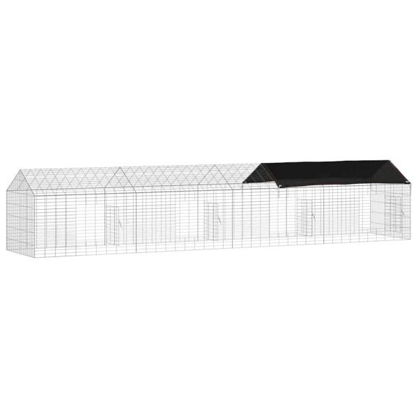 Hasenkäfig Silber 400 x 78 x 78 cm Verzinkter Stahl