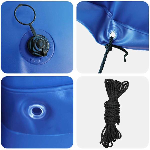 Poolkissen für Aufstellpools Blau Ø 400 cm PVC