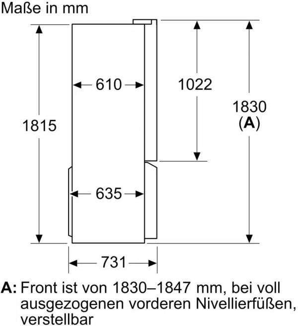 Siemens KF96DPXEA iQ700 Stand Kühl-Gefrierkombination, 90,5 cm breit, 574 L, Festwasseranschluss, noFrost, Wasser-/Eis-/Crushed Ice Spender, gebürsteter schwarzer Stahl AntiFingerprint