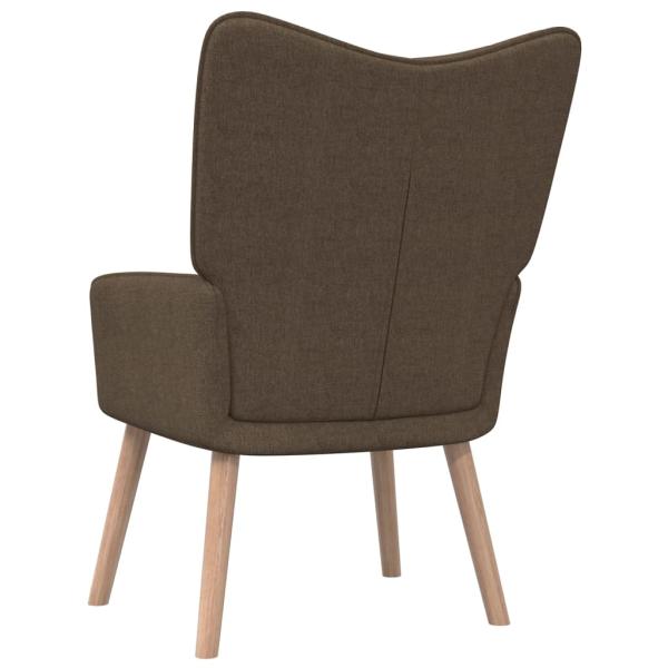 Relaxsessel mit Hocker Braun Stoff