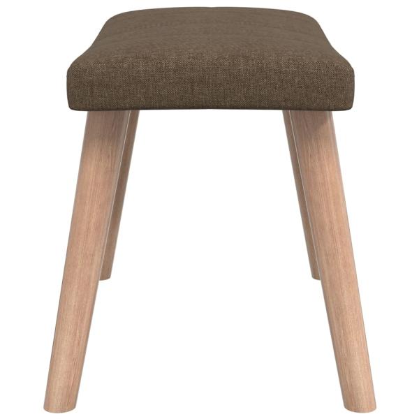 Relaxsessel mit Hocker Braun Stoff