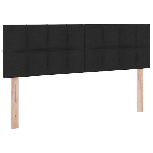 Aufbewahrungsbett mit Matratze Schwarz 140 x 190 cm