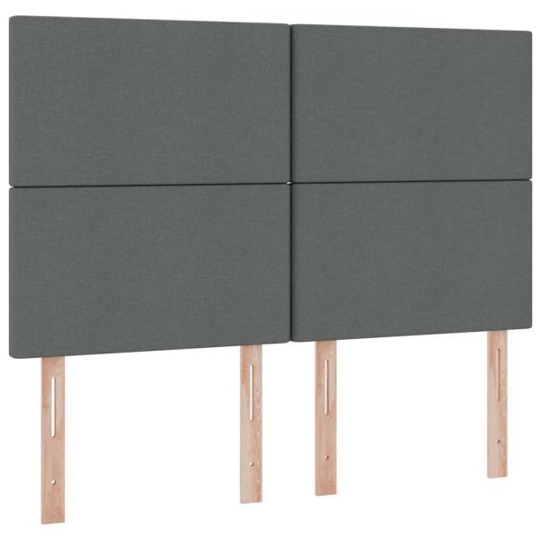 Aufbewahrungsbett Dunkelgrau 140 x 190 cm Kunstleder