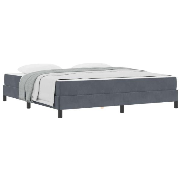 Boxspringbett mit Matratze Dunkelgrau 180 x 210 cm Samt