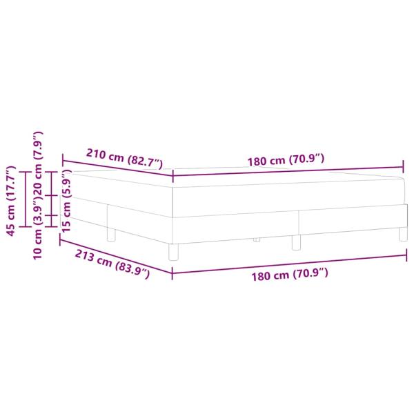 Boxspringbett mit Matratze Dunkelgrau 180 x 210 cm Samt
