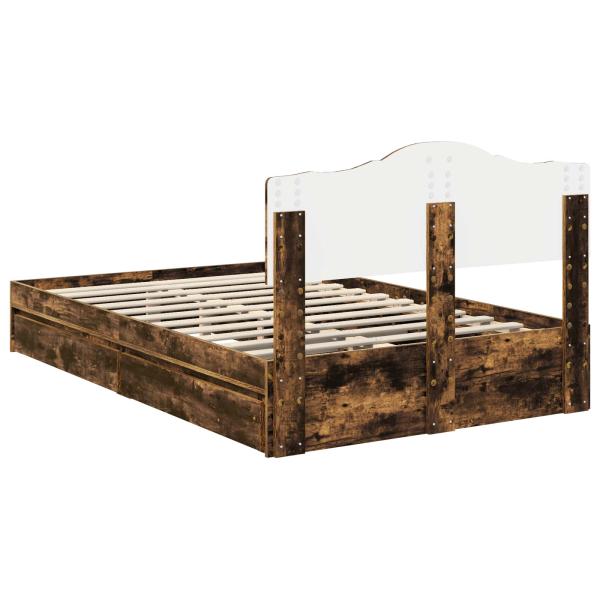 Aufbewahrungsbett Geräucherte Eiche 120 x 200 cm Holzwerkstoff