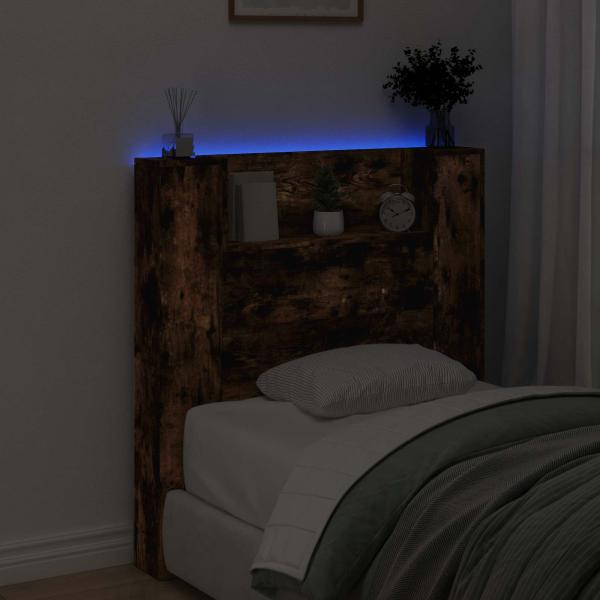 Kopfteil Geräucherte Eiche 100 x 16,5 x 103,5 cm Holzwerkstoff