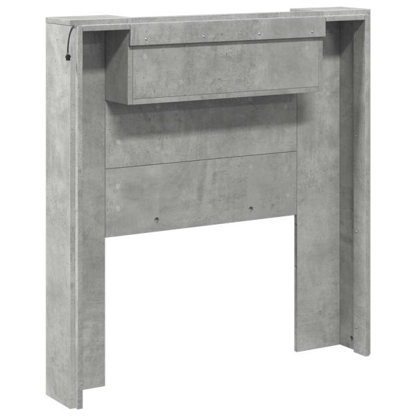 Kopfteil Beton Grau 100 x 16,5 x 103,5 cm Holzwerkstoff