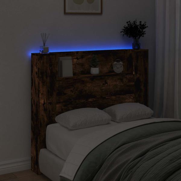 Kopfteil Geräucherte Eiche 120 x 16,5 x 103,5 cm Holzwerkstoff