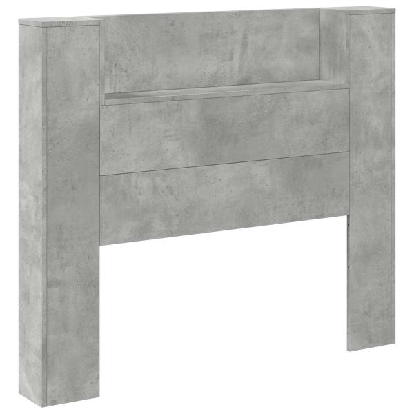 Kopfteil Beton Grau 120 x 16,5 x 103,5 cm Holzwerkstoff