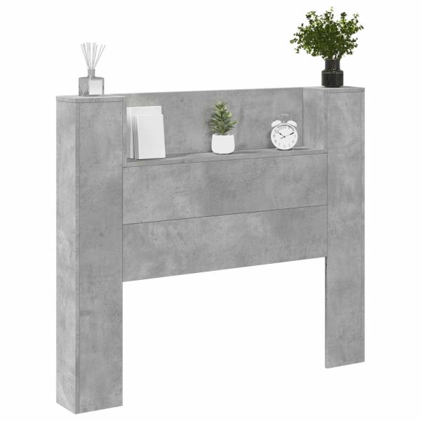 Kopfteil Beton Grau 120 x 16,5 x 103,5 cm Holzwerkstoff