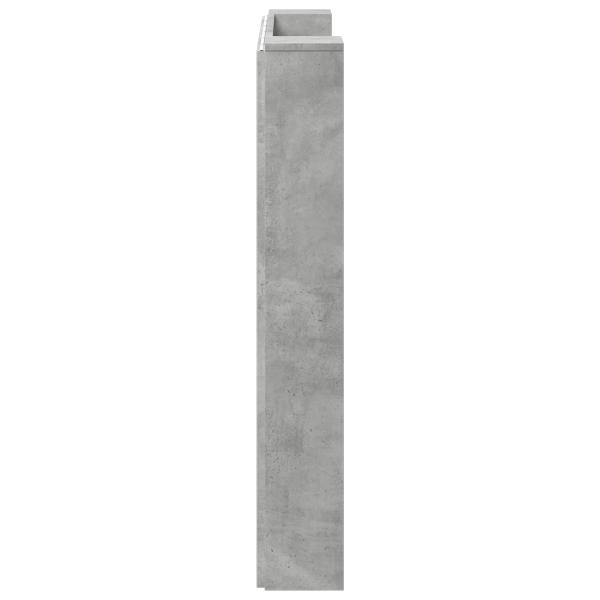 Kopfteil Beton Grau 120 x 16,5 x 103,5 cm Holzwerkstoff