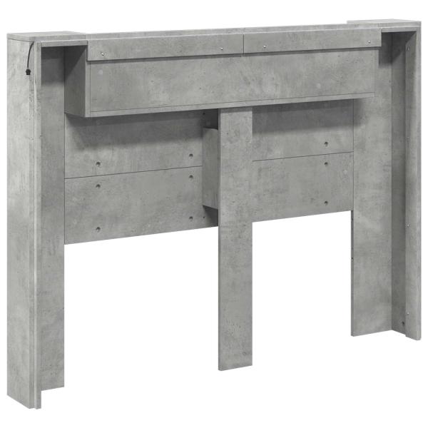 Kopfteil Beton Grau 140 x 16,5 x 103,5 cm Holzwerkstoff